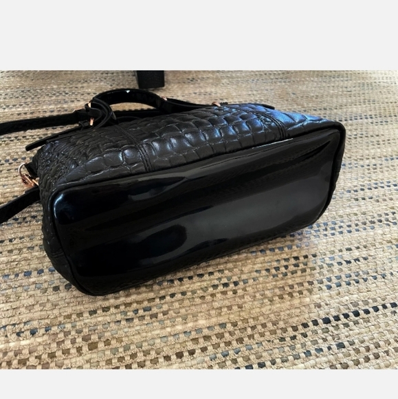 Ted Baker Black Leather crossbody bag Tote Gold Hardware - Picture 6 of 10